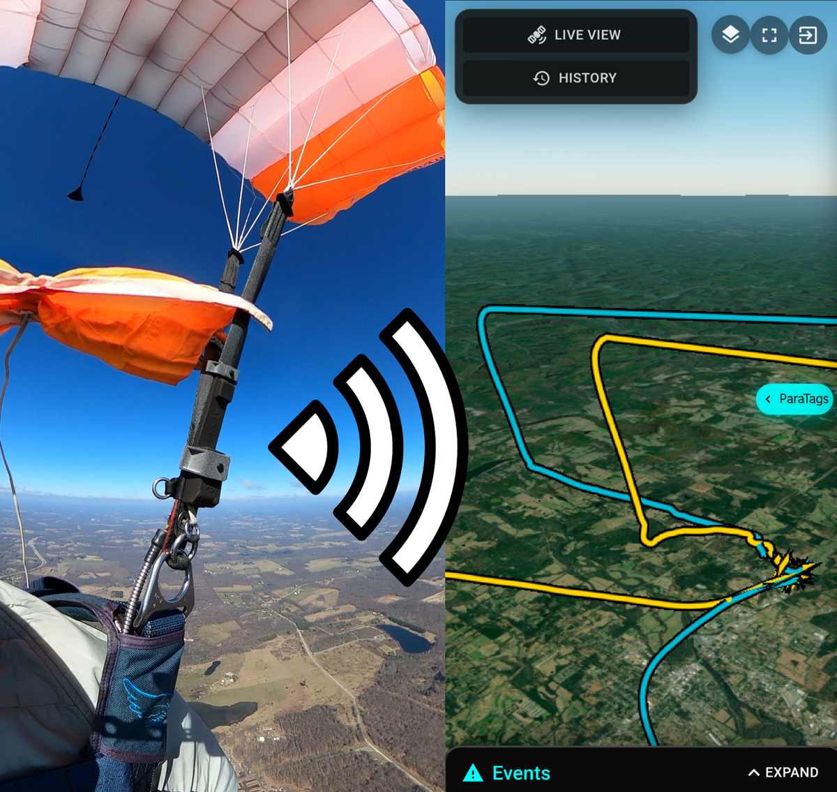 Paratag Cutaway Tracker